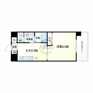 アールエスフラッツ【7階】の間取り