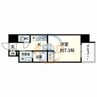 プランドール新大阪SOUTHレジデンス【7階】の間取り