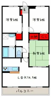 プランドール【5階】の間取り