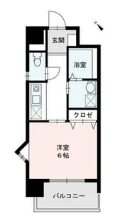 ジャスティス駅東【704号室】の間取り