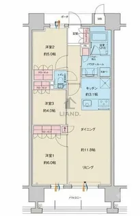 MJR博多ザ・レジデンス【3階】の間取り