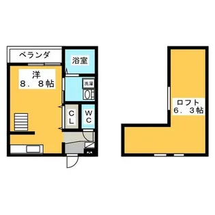 Ferveur本陣【2階】の間取り