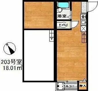 アメニティ博多駅南【2階】の間取り