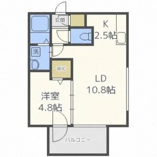 グランドサクセス中島公園【5階】の間取り