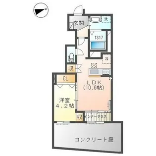 アナベルハイツ【1階】の間取り