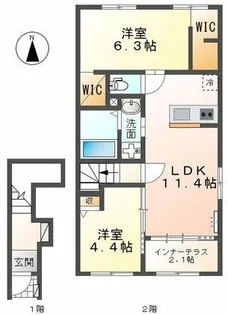 アーバンテラス【2階】の間取り