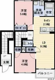 Veritaju【203号室】の間取り