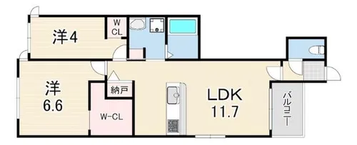 ブリアン西宮【1階】の間取り