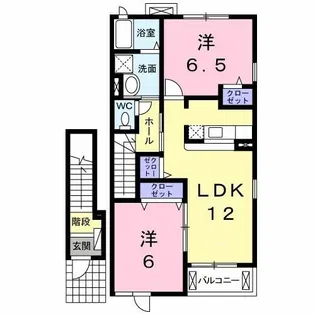フェリス二見B【2階】の間取り