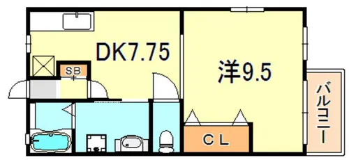 マンションギュゼール2【1階】の間取り