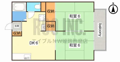 サンシティー北新在家【B108号室】の間取り