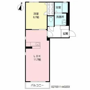 福岡県北九州市戸畑区牧山1丁目【アパート】の間取り