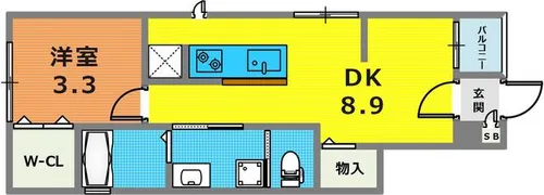 セゾン神田Ⅱ【101号室】の間取り