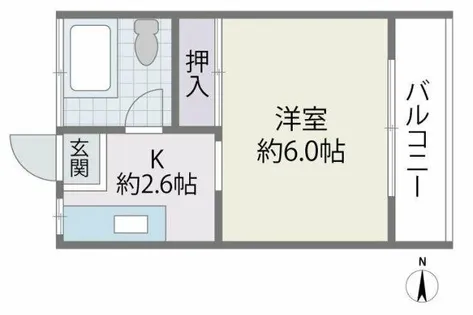アプリコット渡辺通り【102号室】の間取り