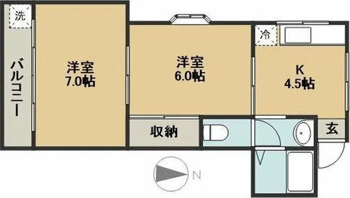 ベルハウス【2階】の間取り