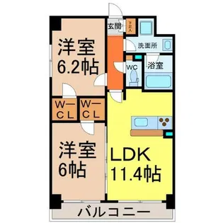 NDO(エヌディオー)【6階】の間取り
