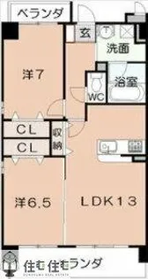 アクアスフィア【202号室】の間取り