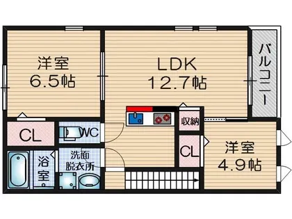 グローレ茨木【2階】の間取り
