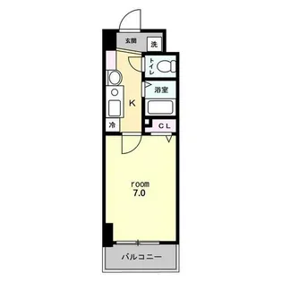 エスリードコート難波ウエスト【1階】の間取り