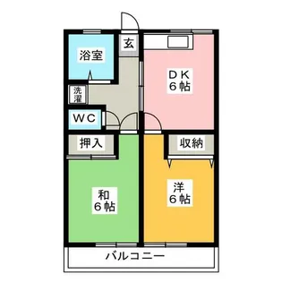 ハイツ呉竹【1階】の間取り