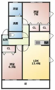 ベリーズスクエアサウス【101号室】の間取り