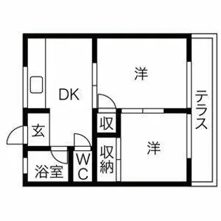 サングリーン桐畑【B106号室】の間取り
