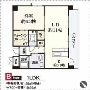 ルナ・エスパシオ【4階】の間取り