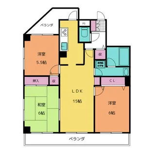 グランドハイリス本山【3階】の間取り