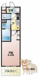エスリードレジデンス大阪本町【14階】の間取り