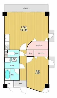 メゾンフルール【4階】の間取り