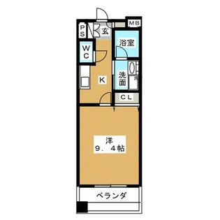 グラン・アベニュー白川公園【7階】の間取り