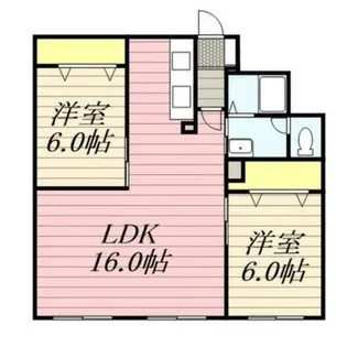 北海道札幌市手稲区富丘二条4丁目【マンション】の間取り