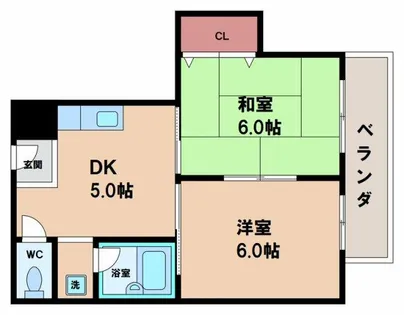 岸田ハイツ【2階】の間取り