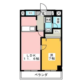 グリーンピアヤマフク【2階】の間取り