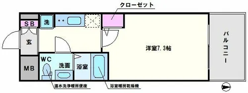 プラ・ディオ新深江【10階】の間取り