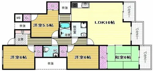 セルヴェール春日丘【1階】の間取り