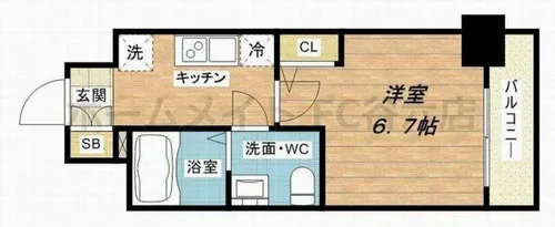 SERENITE本町REFLET【8階】の間取り