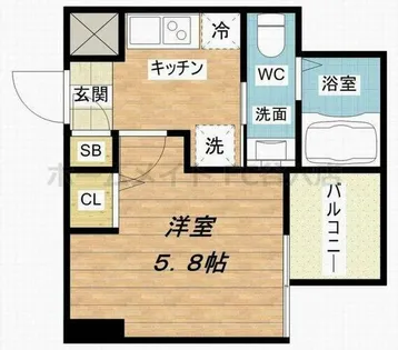 SERENiTE本町reflet【14階】の間取り