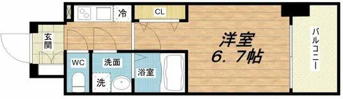 Quintet NAMBA【9階】の間取り