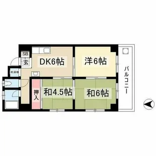 ロイヤル一宮【4階】の間取り