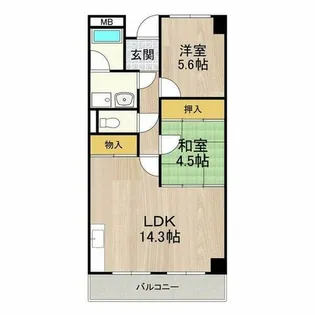 エムテック藤井寺【3階】の間取り