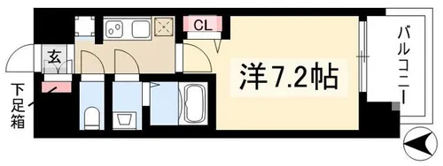 プレサンスNAGOYA本陣【8階】の間取り