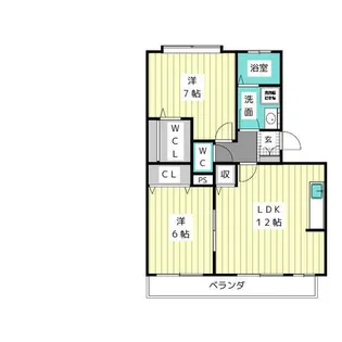 クレール東浦【2階】の間取り