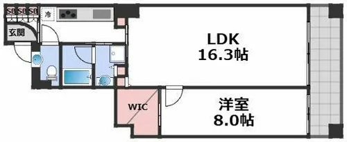 ブラービ南船場【3階】の間取り
