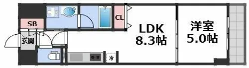 ブラービ南船場【7階】の間取り