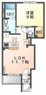 ルミナスピュア神戸【1階】の間取り