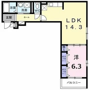 プレミアスペースⅡ【3階】の間取り