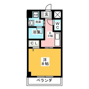 プランドール神宮苑【5階】の間取り