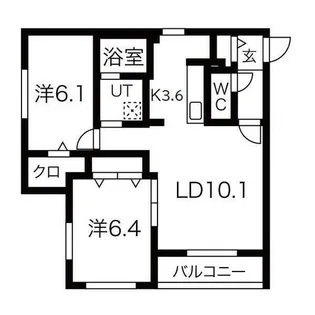 プラムクリークR【4階】の間取り