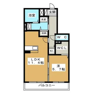 アンソレイユ【2階】の間取り